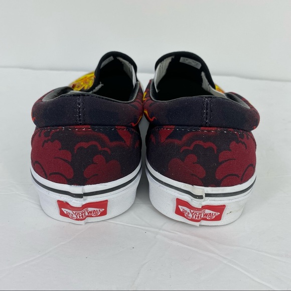 Vans Slip On Samurai Rising Sneakers Flames Skull - Picture 6 of 13
